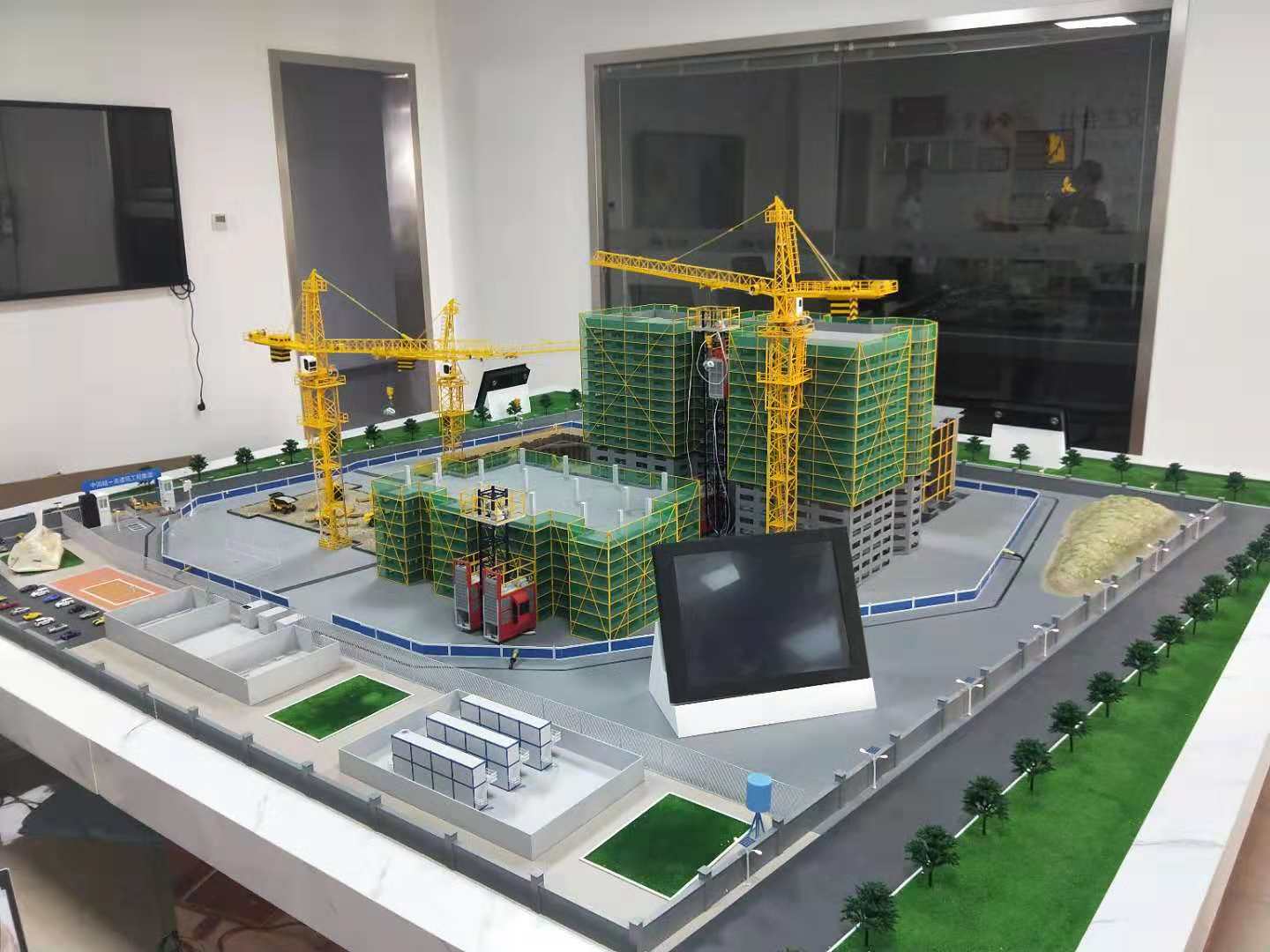 芦山县建筑施工场景模型